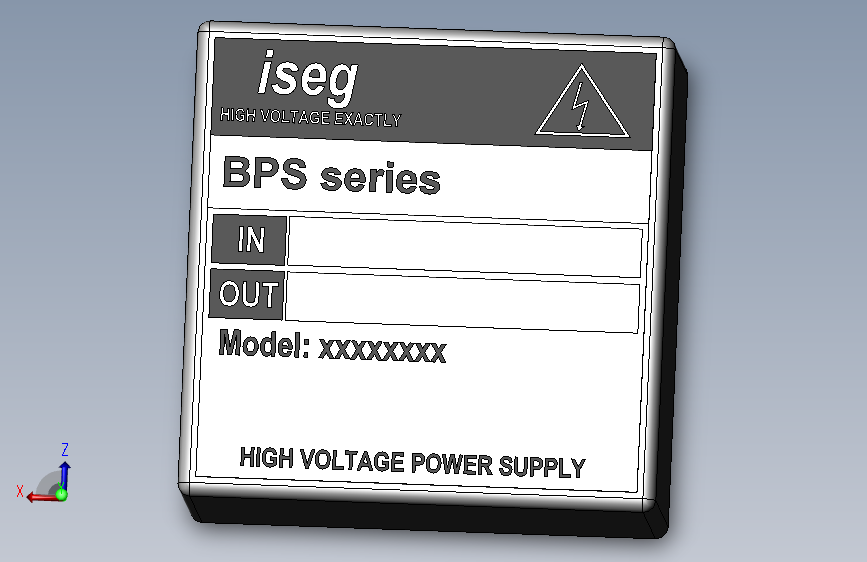 高压转换器模块ISEG BPS 1W 3W.SLDPRT