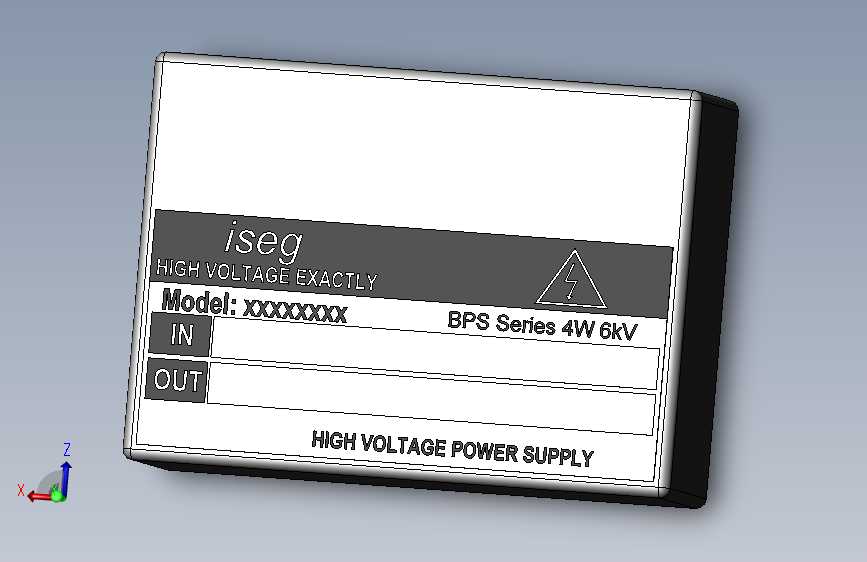 高压转换器模块ISEG BPS 4W 6kV.SLDPRT