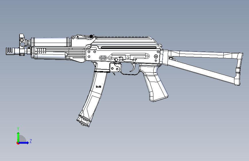 PP-19勇士冲锋枪 左侧视图