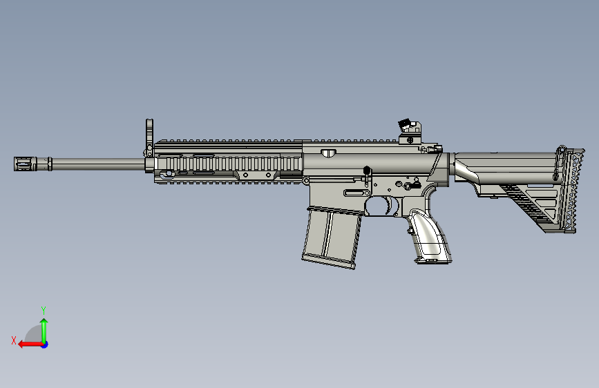 HK417自动步枪 背面视图