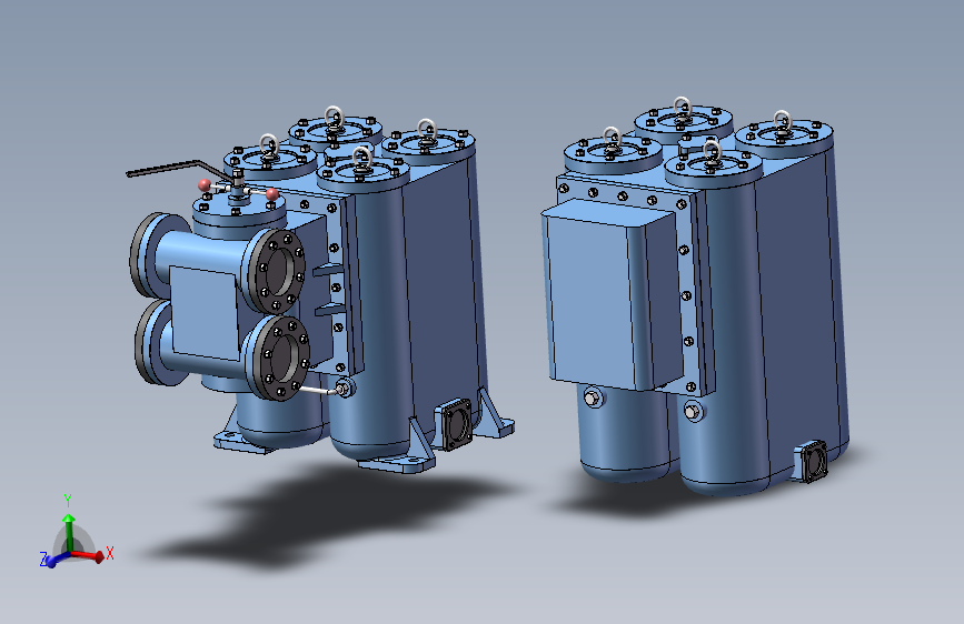 2款双筒网片式油滤器（SPL100-125）_SOLIDWORKS 2017_模型图纸下载 – 懒石网