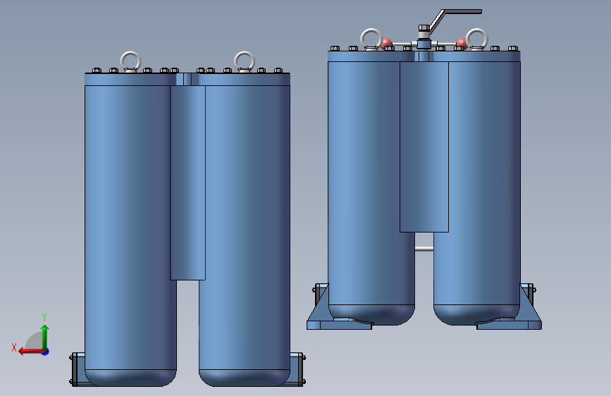 2款双筒网片式油滤器（SPL100-125）_SOLIDWORKS 2017_模型图纸下载 – 懒石网