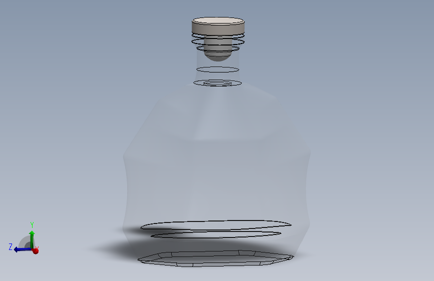 高端酒瓶模型