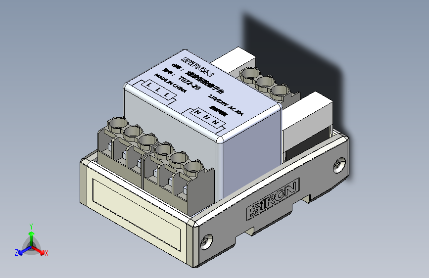 胜蓝电气T072-20滤波器_STEP _模型图纸下载 – 懒石网