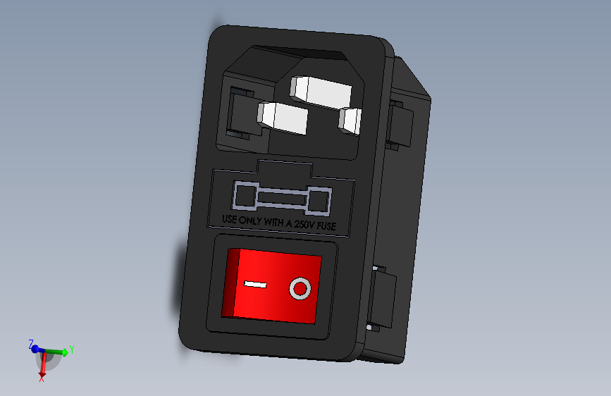 开关插座结构3D图纸 Solidworks设计