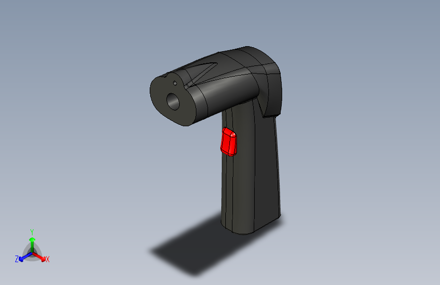 某红外测温计额温枪造型3D模型