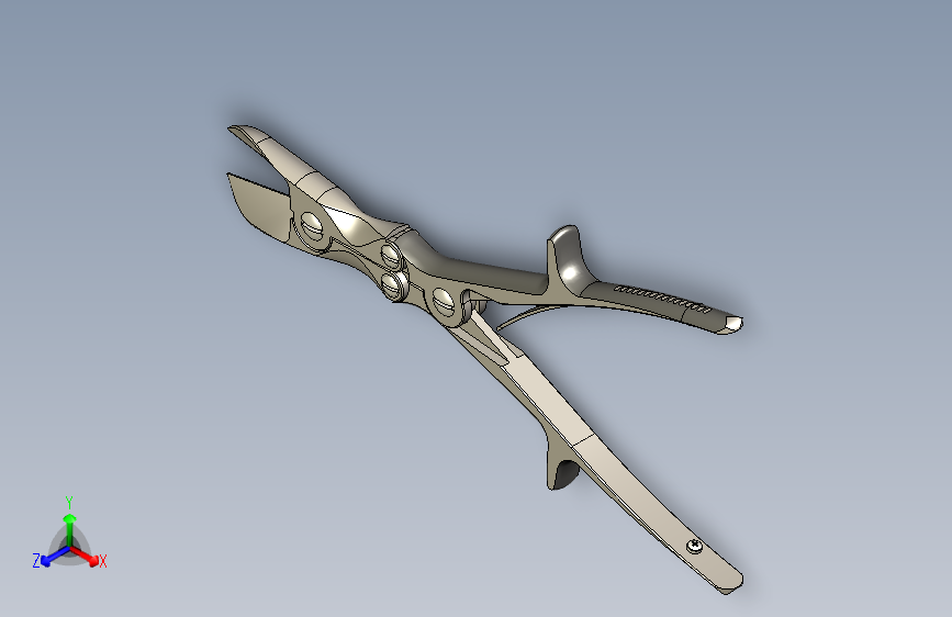 普通骨剪截骨钳3D模型