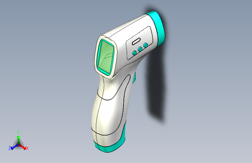 医用额温枪测温枪3D模型