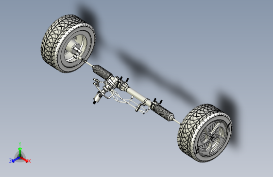 齿轮齿条式转向系统3D模型图纸 Power steering 3D数模