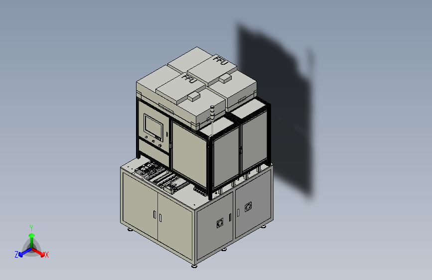 7寸全自动组装检测设备三维模型3D图纸