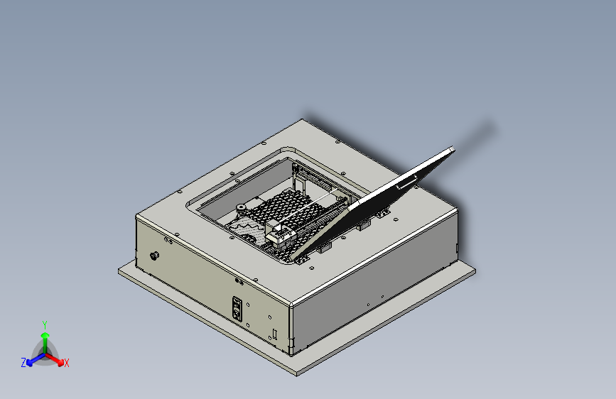 功率60W激光切割机三维模型3D图纸