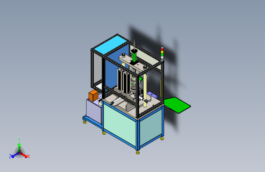 汽车零部件油封压装机三维模型3D图纸
