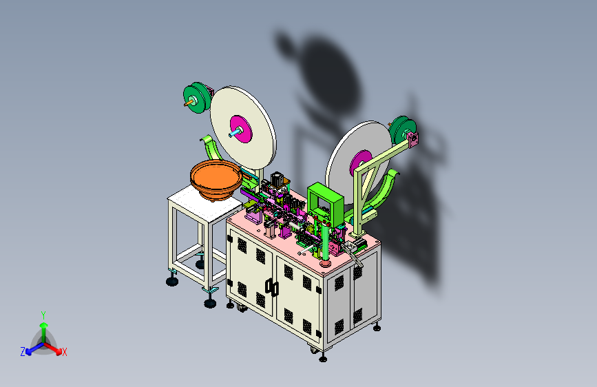 USB高速自动插PIN针设备图纸3D模型