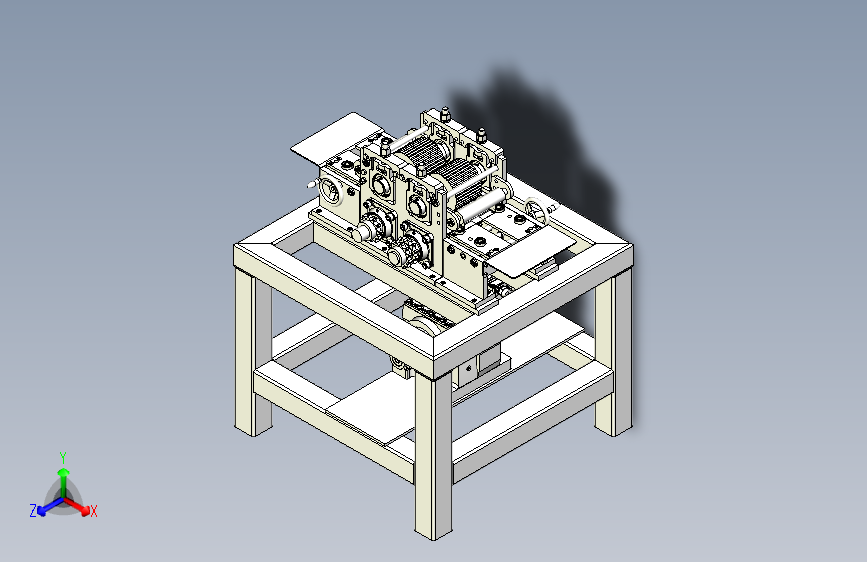 成卷机3D模型三维图纸