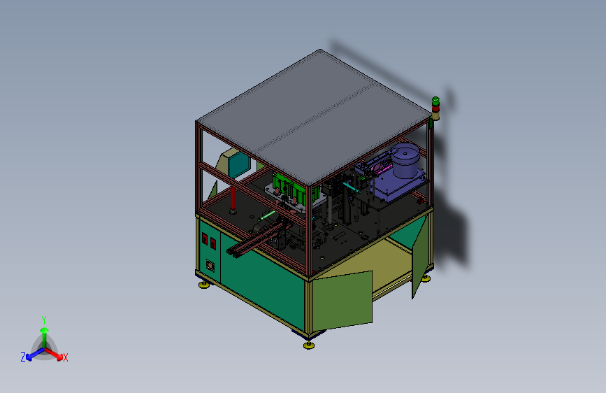 电感器全自动组装生产线设备3D图纸