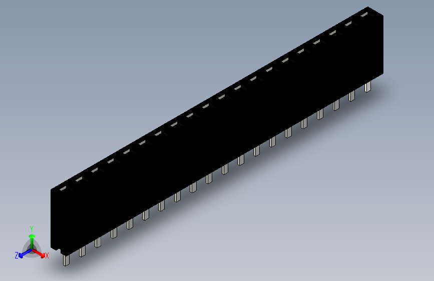 1x40针距2.54mm的母针排插