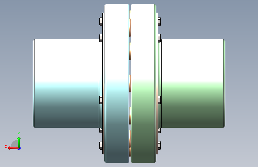 HL8 110X212-100X217(圆弧销基准)弹性柱销联轴器 背面视图