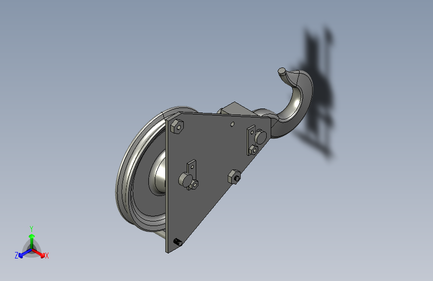 Creo Parametric 11.0设计的起重机钩组件