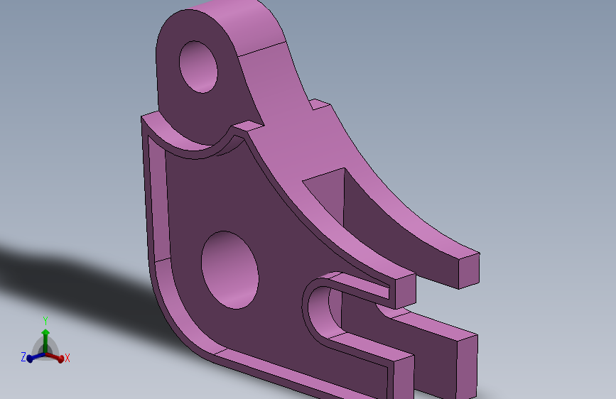 CSWA Part - Bracket (Solved Model)