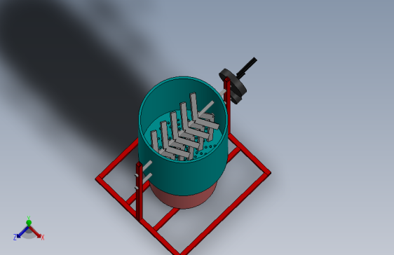 SolidWorks 2023 版本制作的肥料混合机