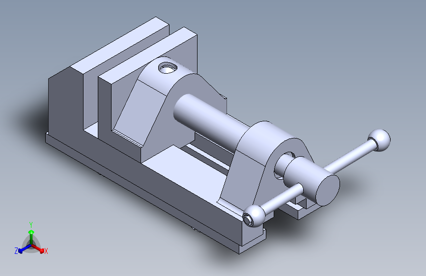 Solidworks模型的工作台虎钳