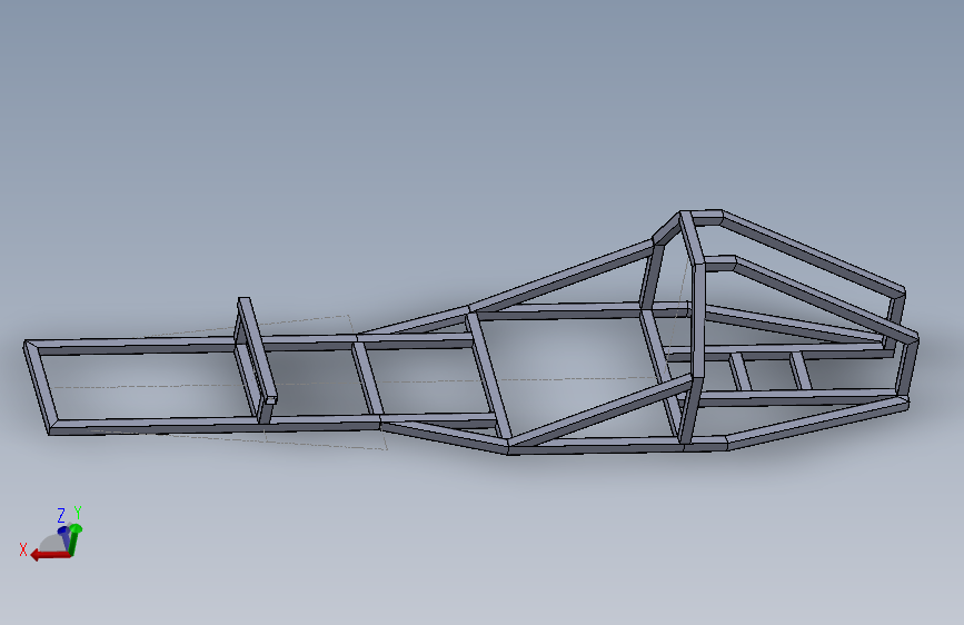Solidworks制作的Shell eco marathon原型车底盘设计