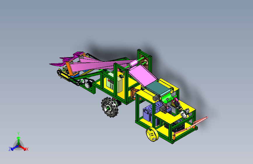 韭菜收割机三维SW模型设计图纸solidworks建  35