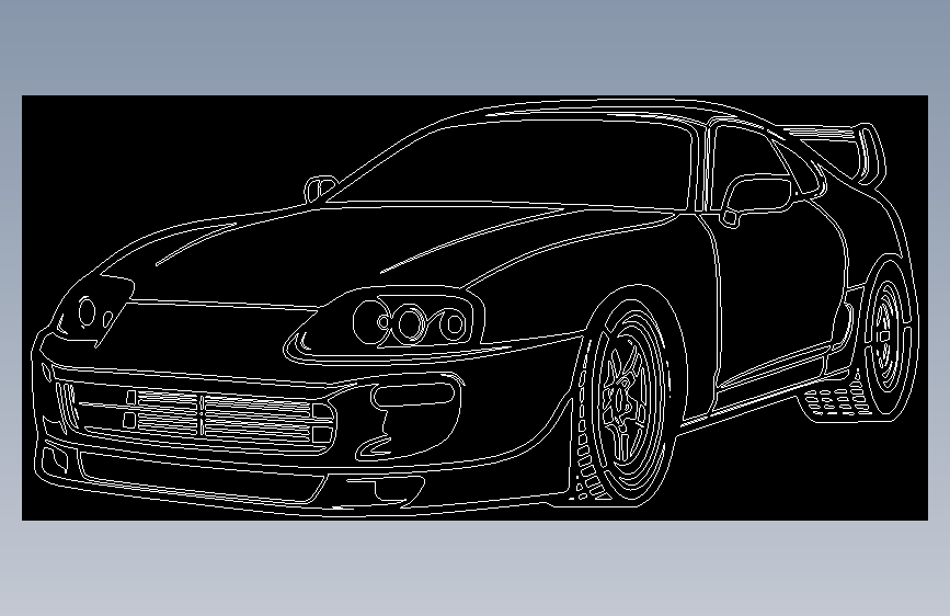 带有轮廓设计的Supra MK4