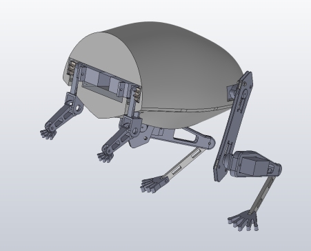 仿生青蛙跳跃机器人三维SW模型+CAD图纸+建模SolidWorks-3D图纸