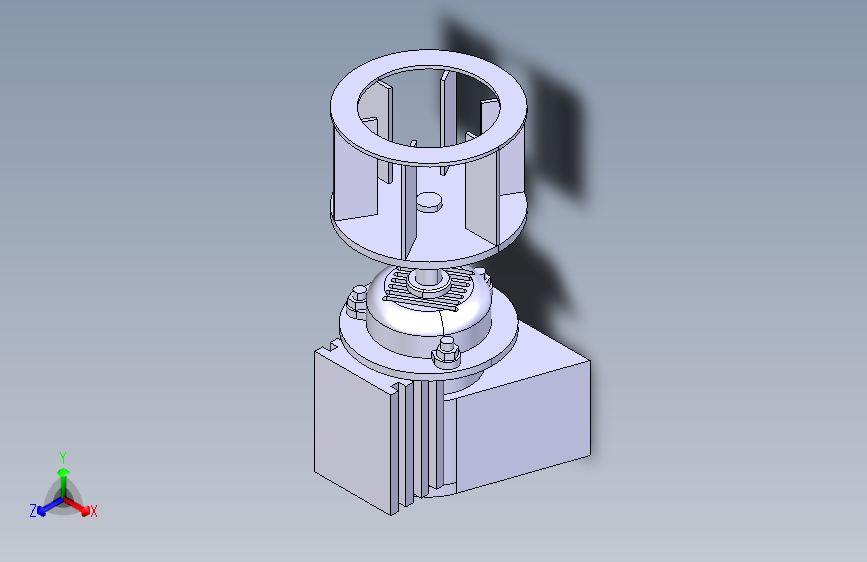 高效通风冷却的Motor Blower Assembly