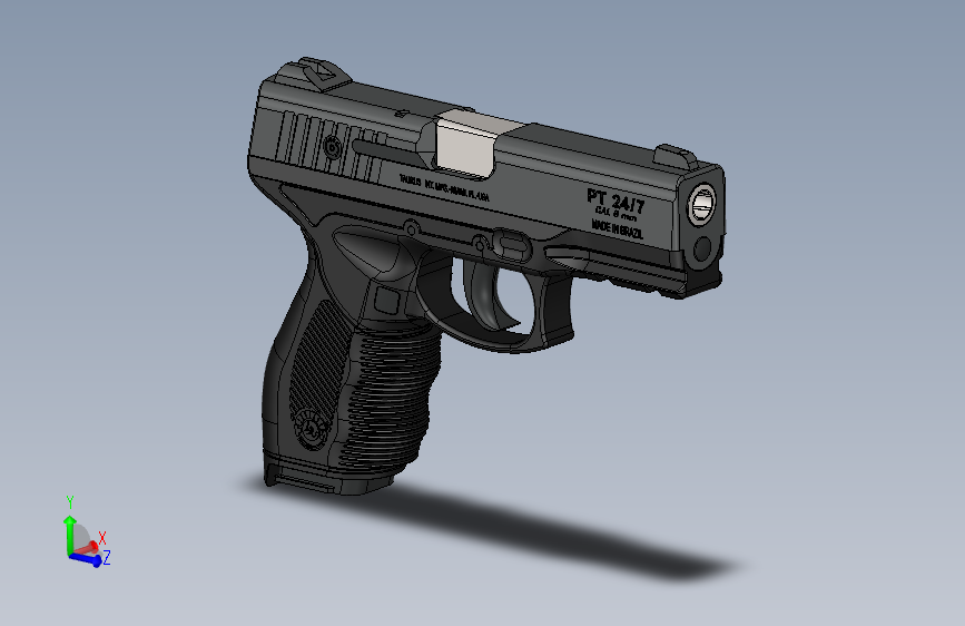 具有3D设计的Taurus RT 24-7手枪文件