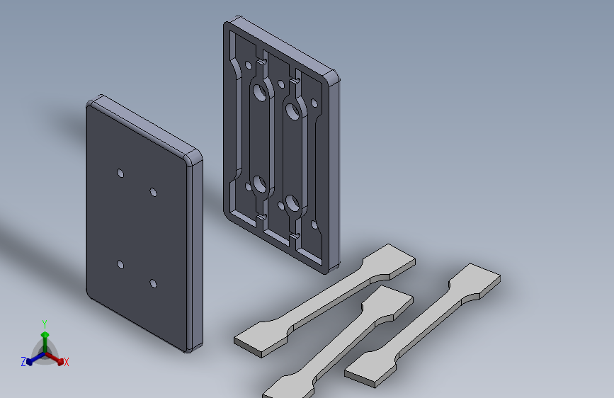 三试棒模具Triple-Specimen Tensile Test Mold