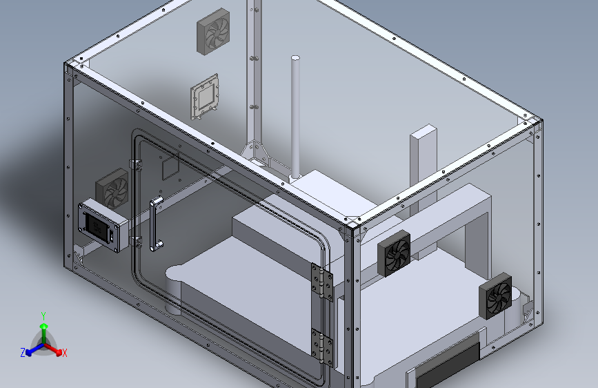 生物支架打印机的外壳Bio-support Enclosure 主视图