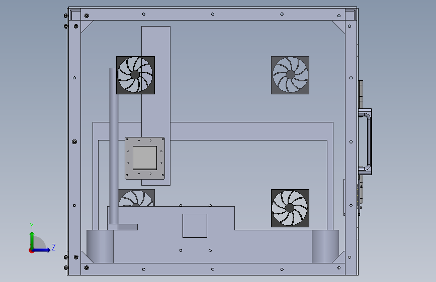 生物支架打印机的外壳Bio-support Enclosure 左侧视图