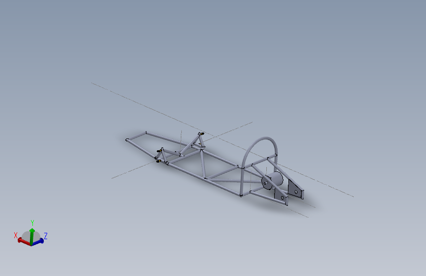 使用Solidworks制作的Shell eco marathon原型车底盘设计