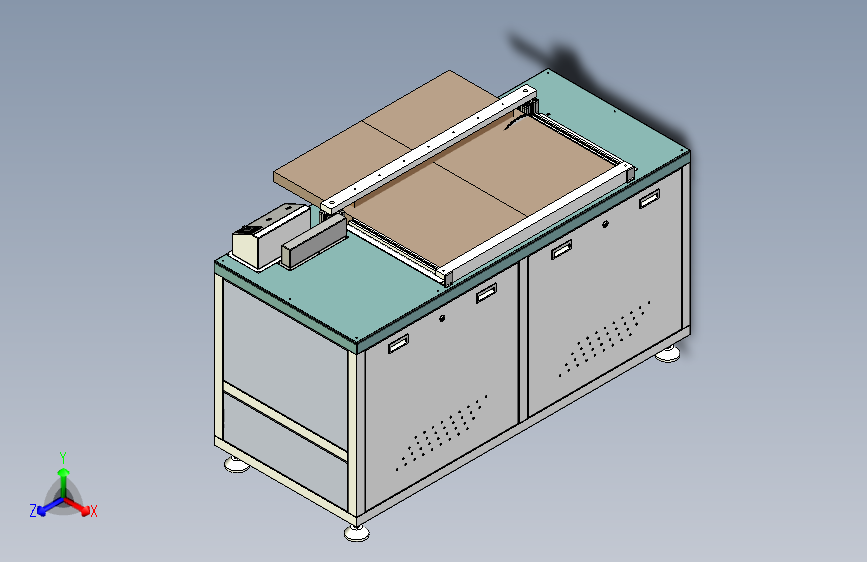 PCB板切割机设备3D图