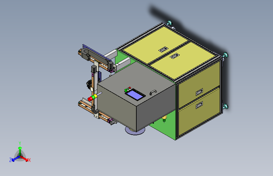 背板贴标机3D模型