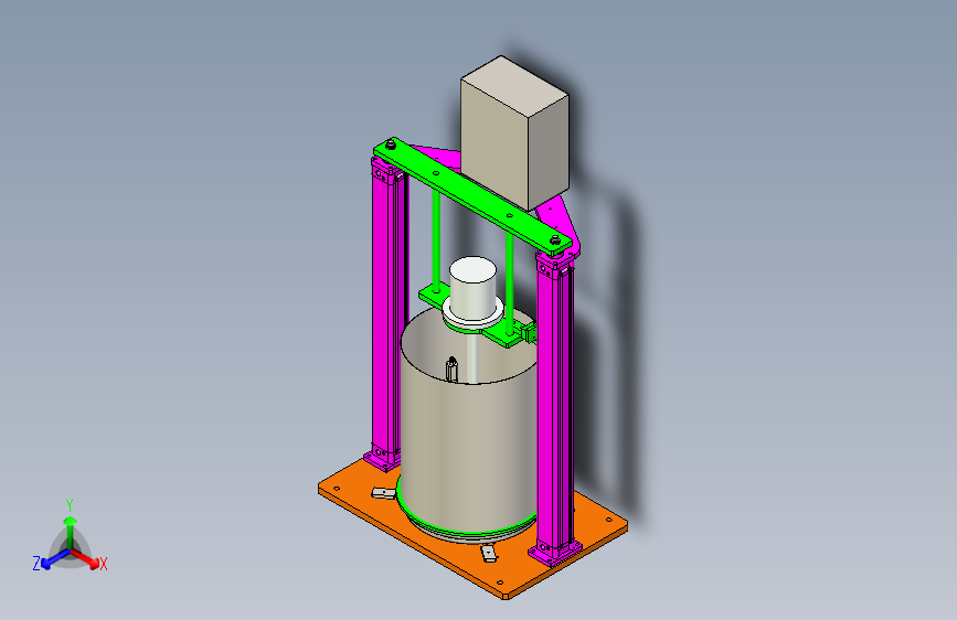 双立柱油脂加注机3D图纸泵体模型
