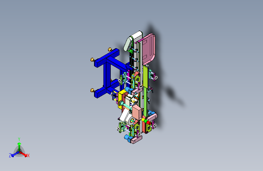 卧式贴标机瓶子贴标机3D图