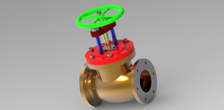 G10111-PTC Creo上的截止阀”