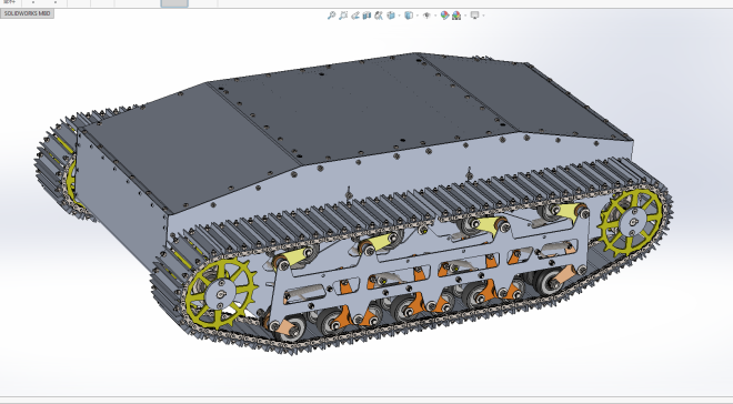 履带车底盘模型3D