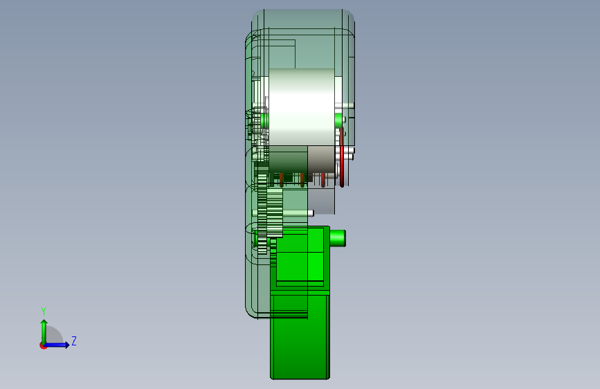 透明胶带切割机3D模型图纸 Solidworks设计 左侧视图