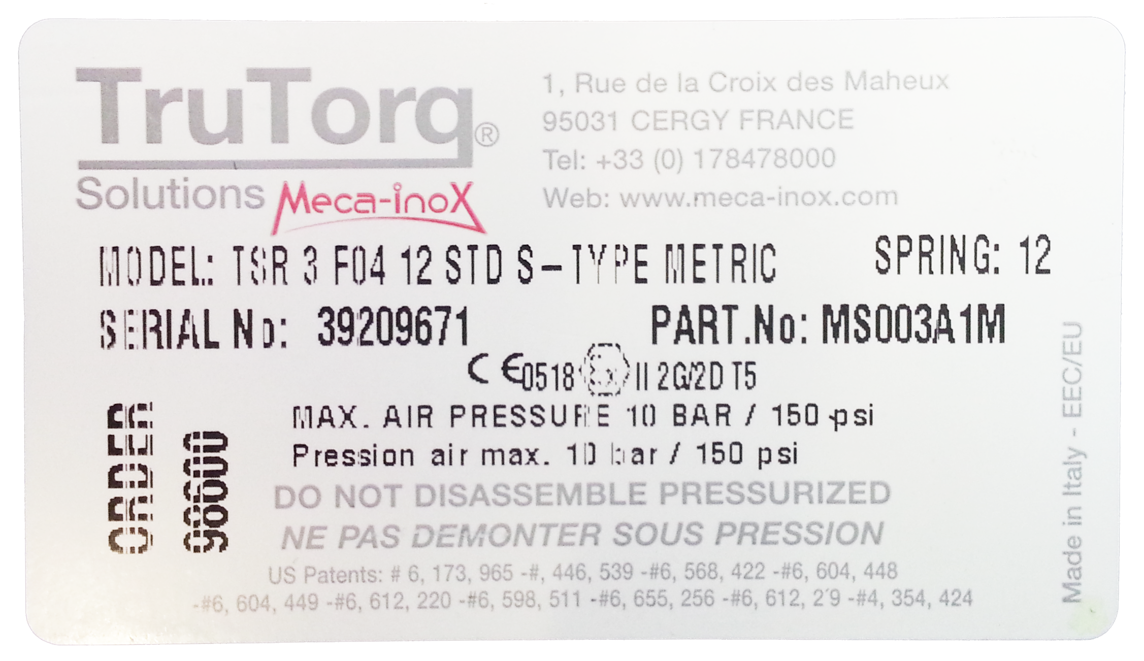 G12564-MECA-INOX PY4LSWNI008L30C”