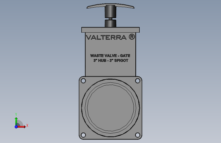 G12665-VALTERRA废气闸阀” 正面视图