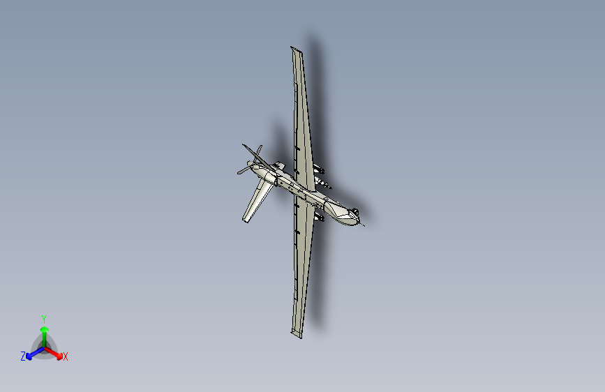 MQ-9无人机3D数模图纸