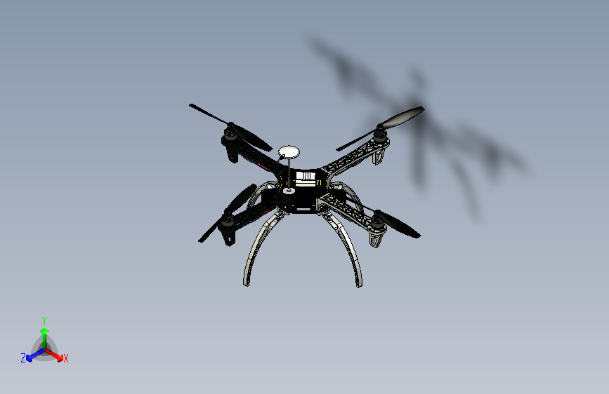 大疆DJI F450无人机框架3D图纸三维建模