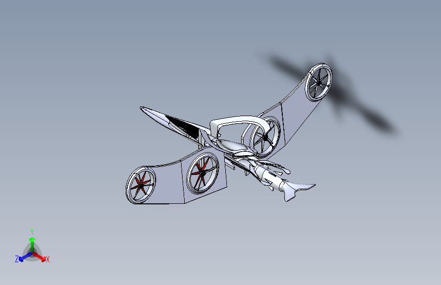仿鸟型无人机造型3D图纸
