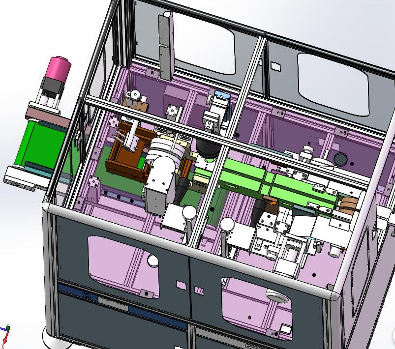 非标自动化钢带螺钉视觉检测机 全套3D模型图纸3D模型SolidWorks三维设计图