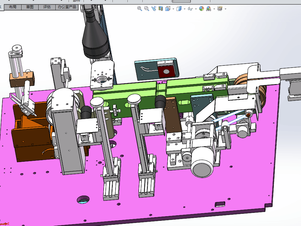 非标自动化钢带螺钉视觉检测机 全套3D模型图纸3D模型SolidWorks三维设计图