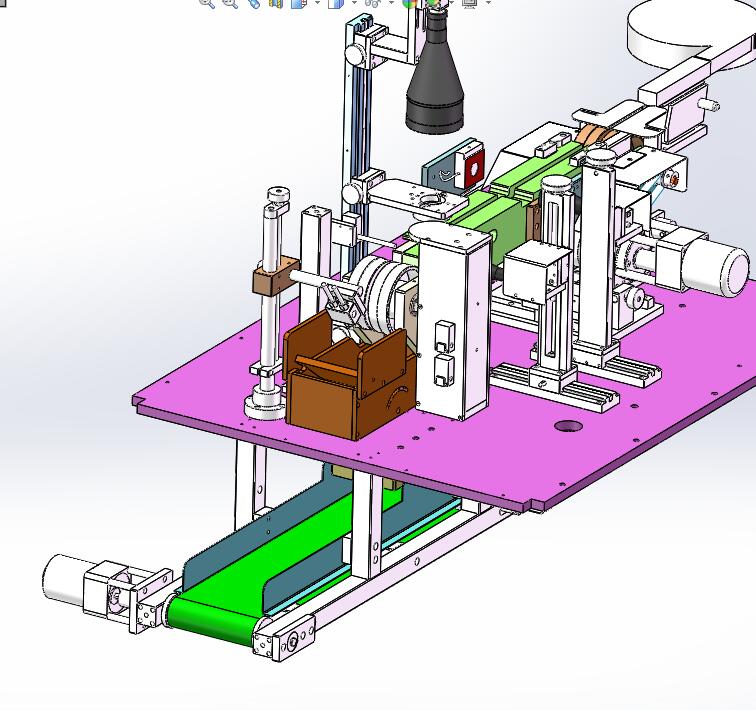 非标自动化钢带螺钉视觉检测机 全套3D模型图纸3D模型SolidWorks三维设计图